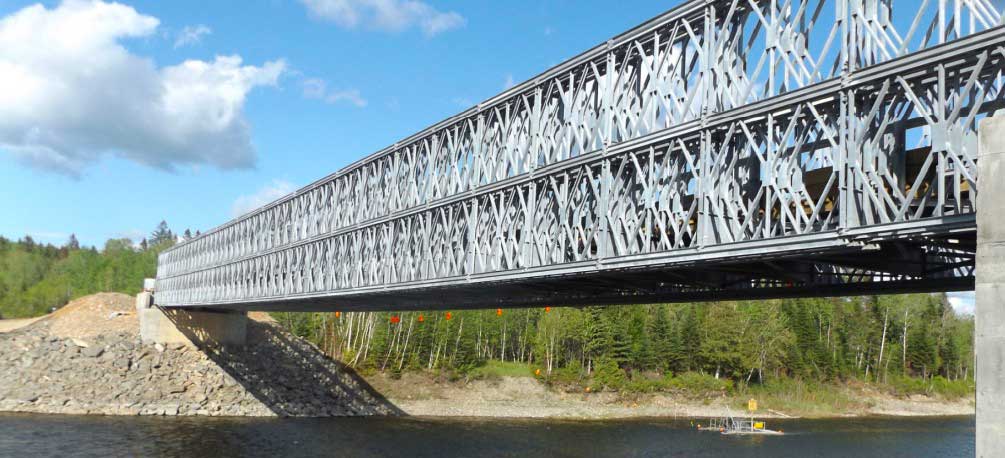 Temporary steel bridges in Mozambique, purchased by the African Development Bank, to replace infrastructure destroyed in cyclones